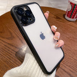 Acrylic Shockproof Bumper iPhone Case - HoHo Cases For iPhone 13 / Black