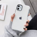 Classic Shockproof Transparent iPhone Case - HoHo Cases For iPhone 14 / White