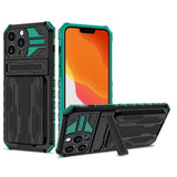 Armor iPhone Case with Detachable Wallet - HoHo Cases iPhone 13 Pro Max / Green