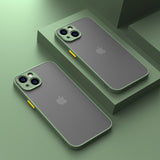 Luxury Matte Shockproof iPhone Case - HoHo Cases For iPhone 13 Mini / Light Green