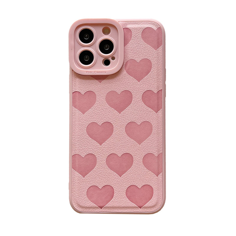 Cute Lil Hearts iPhone Case - HoHo Cases For iPhone 13 / Pink