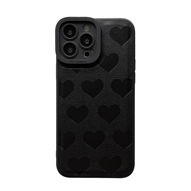 Cute Lil Hearts iPhone Case - HoHo Cases For iPhone 13 / Black