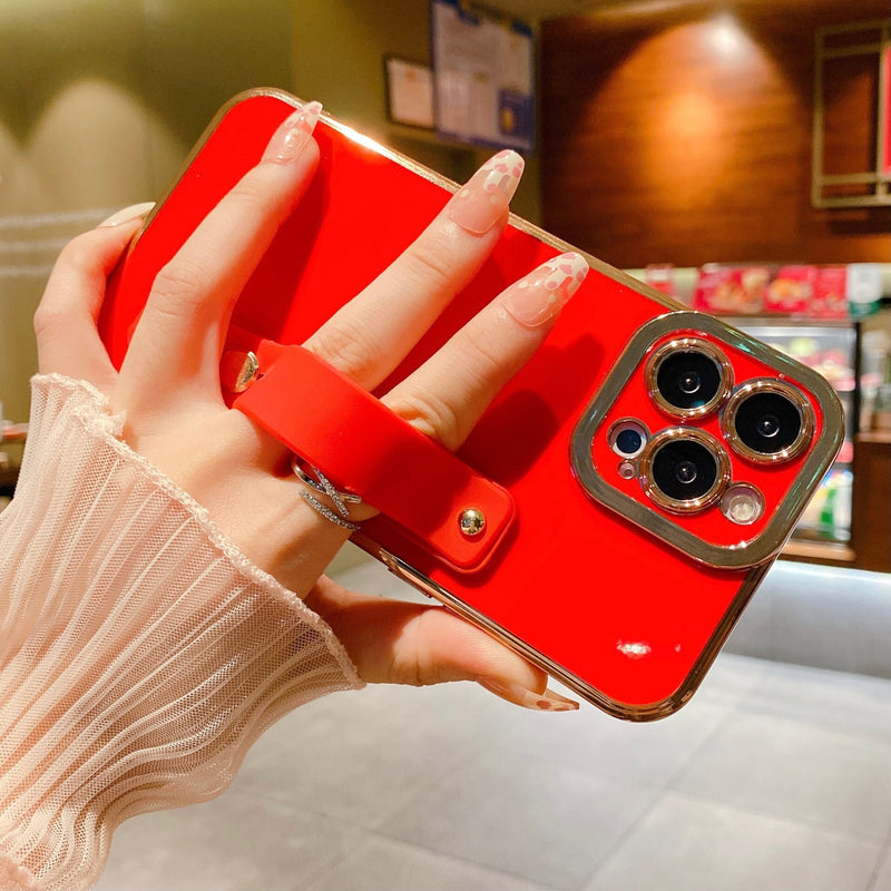 Luxury Plating Wrist Strap iPhone Case - HoHo Cases