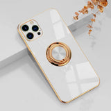 Luxury Plating Silicone iPhone Case - HoHo Cases For iPhone 12 Mini / White