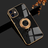 Luxury Plating Silicone iPhone Case - HoHo Cases For iPhone 12 Mini / Black