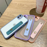 Matte Shockproof iPhone Case with Wristband Holder - HoHo Cases