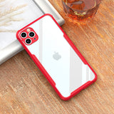 Luxury Shockproof Clear iPhone Case - HoHo Cases For iPhone 12 Mini / Red