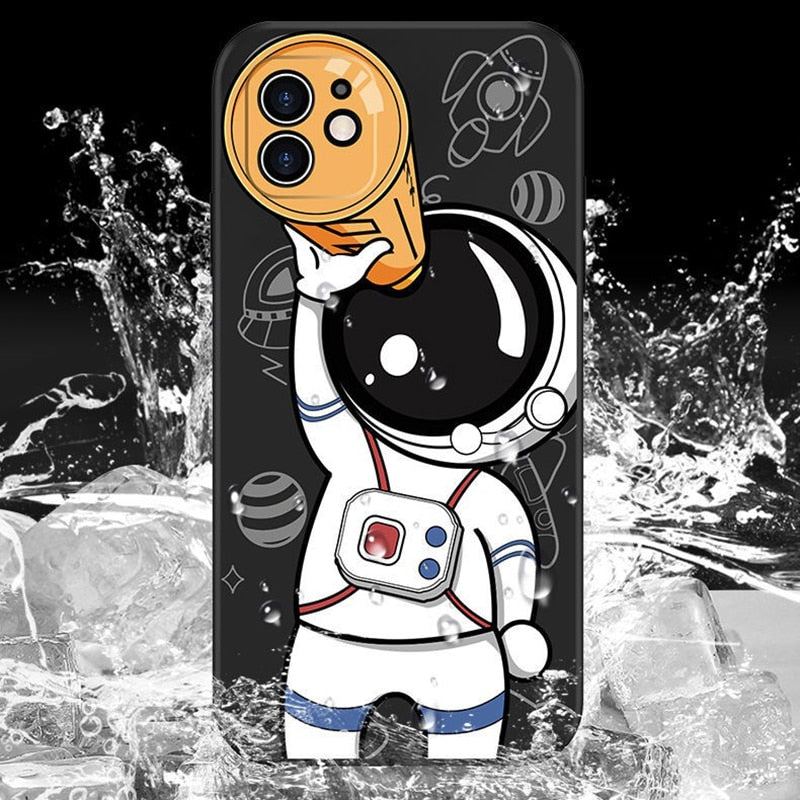 Funny Astronaut iPhone Case with Lanyard - HoHo Cases