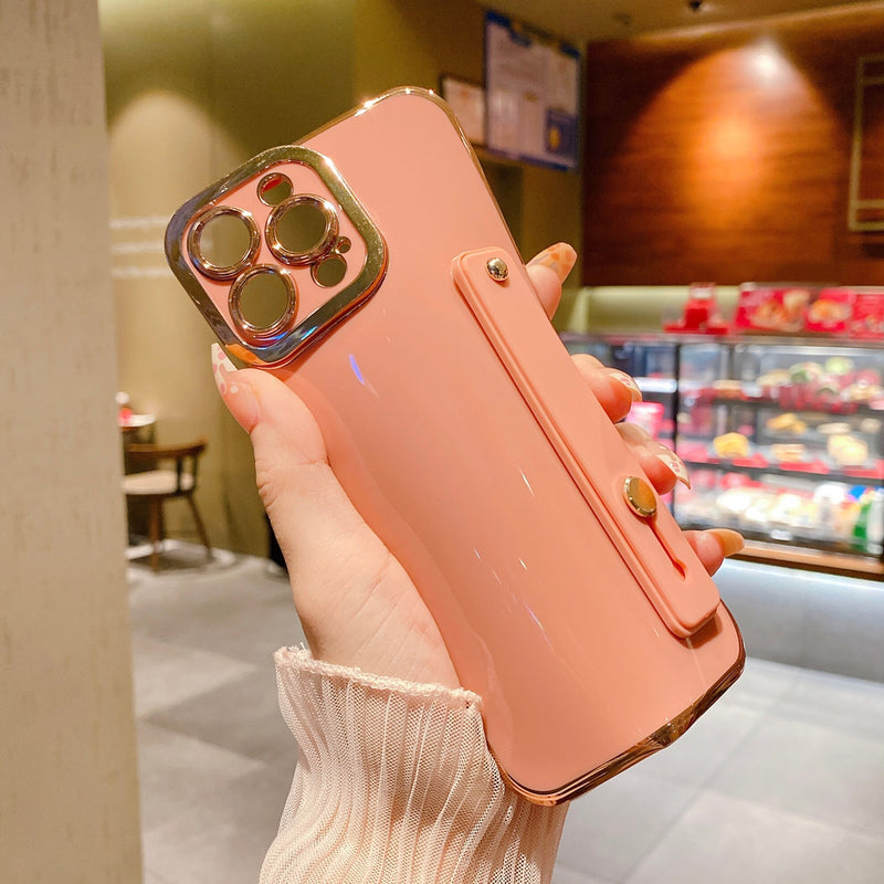 Luxury Plating Wrist Strap iPhone Case - HoHo Cases