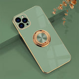 Luxury Plating Silicone iPhone Case - HoHo Cases For iPhone 12 Mini / Light Green