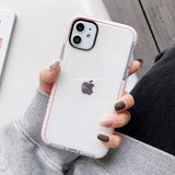 Classic Shockproof Transparent iPhone Case - HoHo Cases For iPhone 14 / Pink