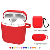 Candy Color Silicone Apple AirPods Case with Hooks - HoHo Cases