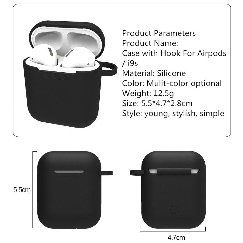 Candy Color Silicone Apple AirPods Case with Hooks - HoHo Cases