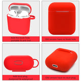 Candy Color Silicone Apple AirPods Case with Hooks - HoHo Cases