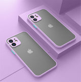 Luxury Matte Shockproof iPhone Case - HoHo Cases For iPhone 13 Mini / Purple