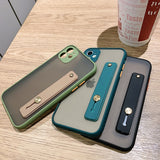 Matte Shockproof iPhone Case with Wristband Holder - HoHo Cases