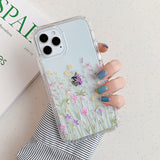 Cute Floral Transparent iPhone Case - HoHo Cases For iPhone 14 / a