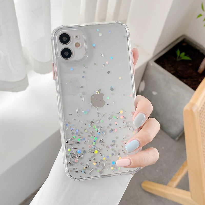 Adorable Clear Glitter iPhone Case - HoHo Cases For iPhone 11 / White