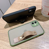 Matte Shockproof iPhone Case with Wristband Holder - HoHo Cases