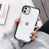 Classic Shockproof Transparent iPhone Case - HoHo Cases For iPhone 14 / Black