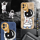 Funny Astronaut iPhone Case with Lanyard - HoHo Cases