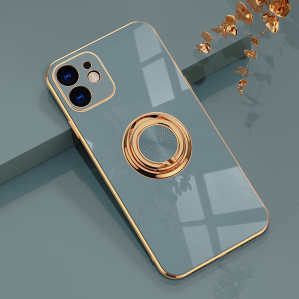Luxury Plating Silicone iPhone Case - HoHo Cases For iPhone 12 Mini / Gray