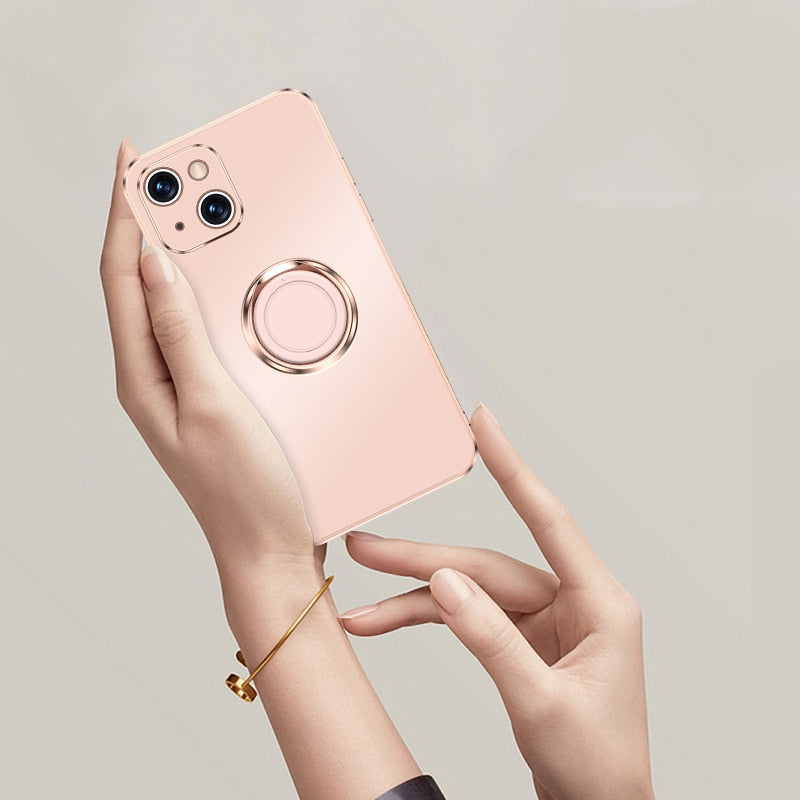 Luxury Plating Square Matte iPhone Case - HoHo Cases