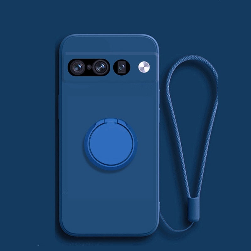 Soft Liquid Silicone Google Pixel Case - HoHo Cases For Google Pixel 8 Pro / Blue Ring