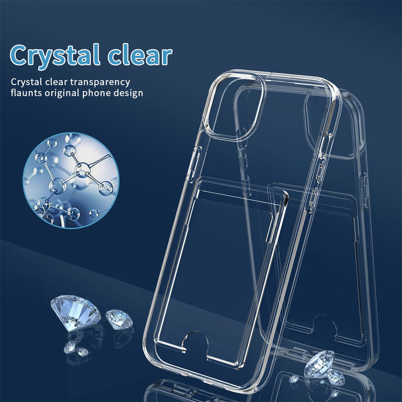 Trendy Shockproof Wallet Clear iPhone Case - HoHo Cases