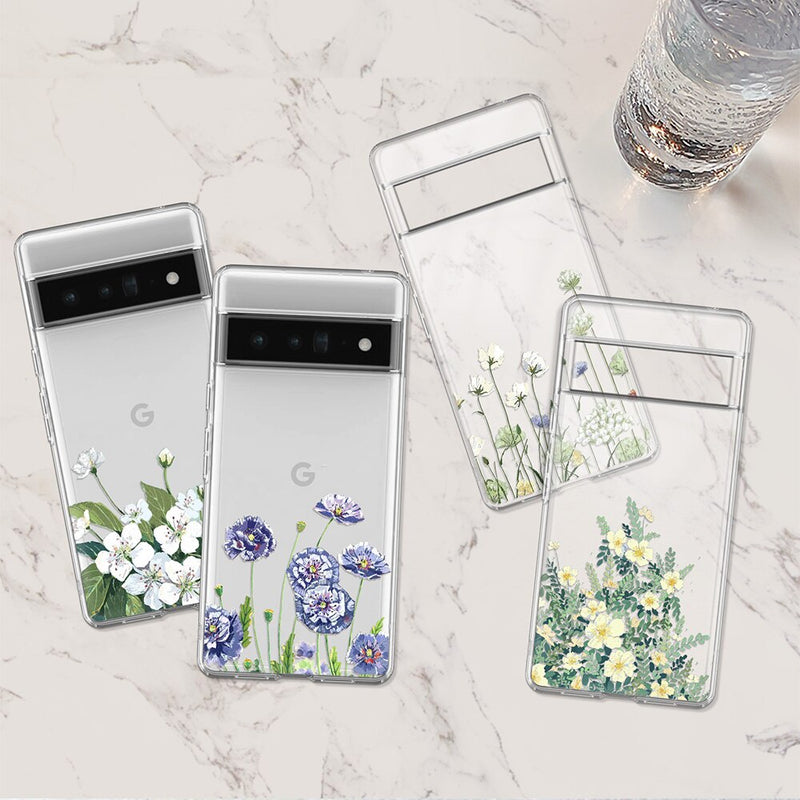 Transparent Floral Google Pixel Case - HoHo Cases