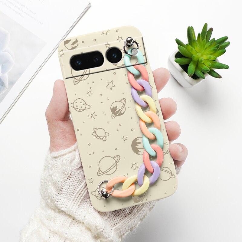 Cartoon Print Wrist Chain Google Pixel Case - HoHo Cases Google Pixel 7 (5G) / Y1