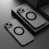 Matte Shockproof Magsafe iPhone Case - HoHo Cases For iPhone 14 Plus / Black