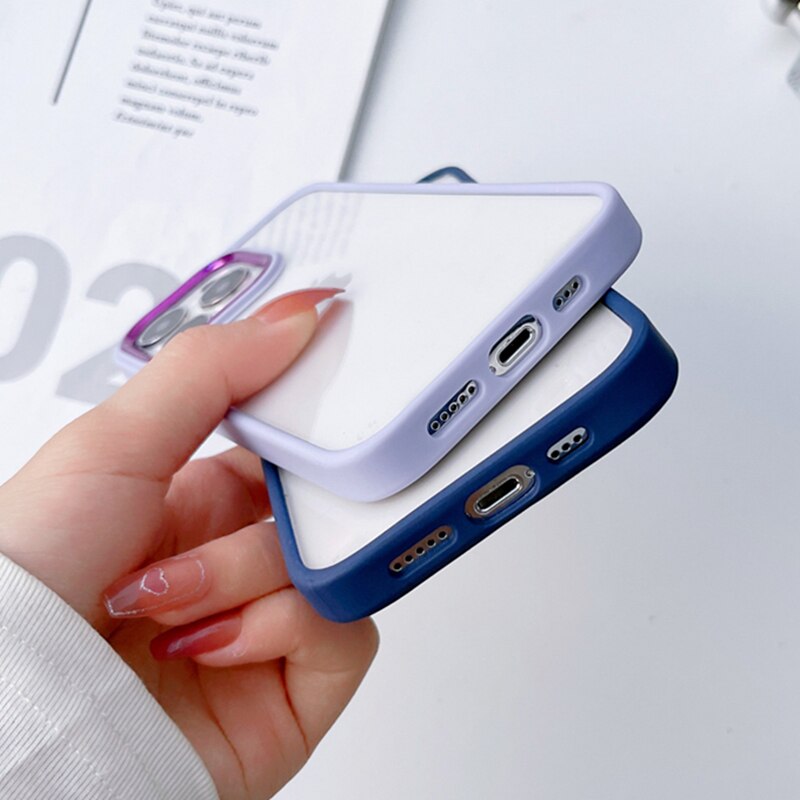 Clear Metal Camera Ring iPhone Case - HoHo Cases