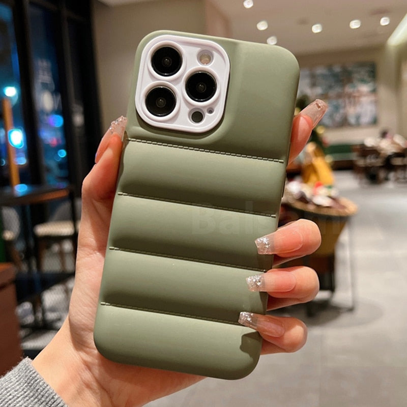 Fashionable Bumper iPhone Case - HoHo Cases For iPhone 12 / W-Green