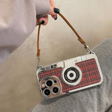 Vintage Plaid Camera Handbag iPhone Case - HoHo Cases