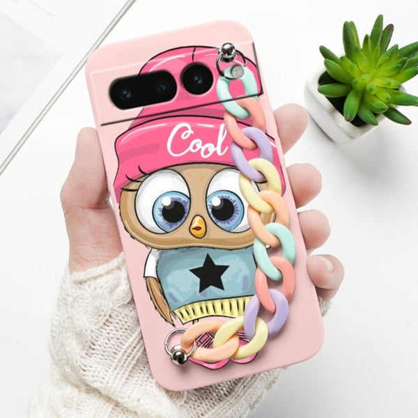 Cartoon Print Wrist Chain Google Pixel Case - HoHo Cases Google Pixel 7 (5G) / L1