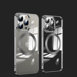Luxury Transparent Plating Magsafe iPhone Case - HoHo Cases For iPhone 13 Mini / Black