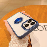 Candy Color Magnetic Ring Holder iPhone Case - HoHo Cases For iPhone 11 / Blue