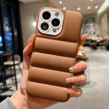 Fashionable Bumper iPhone Case - HoHo Cases For iPhone 12 / W-Khaki