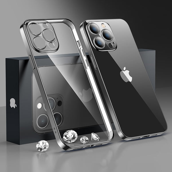 Black Luxury Transparent iPhone Case - HoHo Cases For iPhone SE 2020 / Black