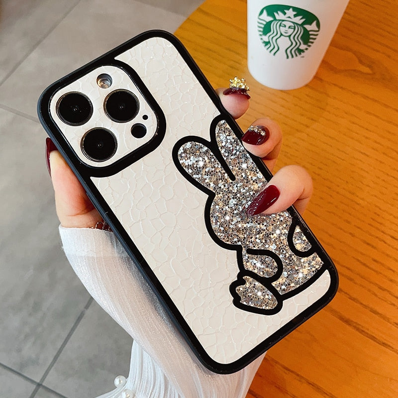 Glitter Bear Soft Silicone iPhone Case - HoHo Cases For iPhone X XS / C