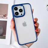 Clear Metal Camera Ring iPhone Case - HoHo Cases For iPhone 11 / Navy Blue