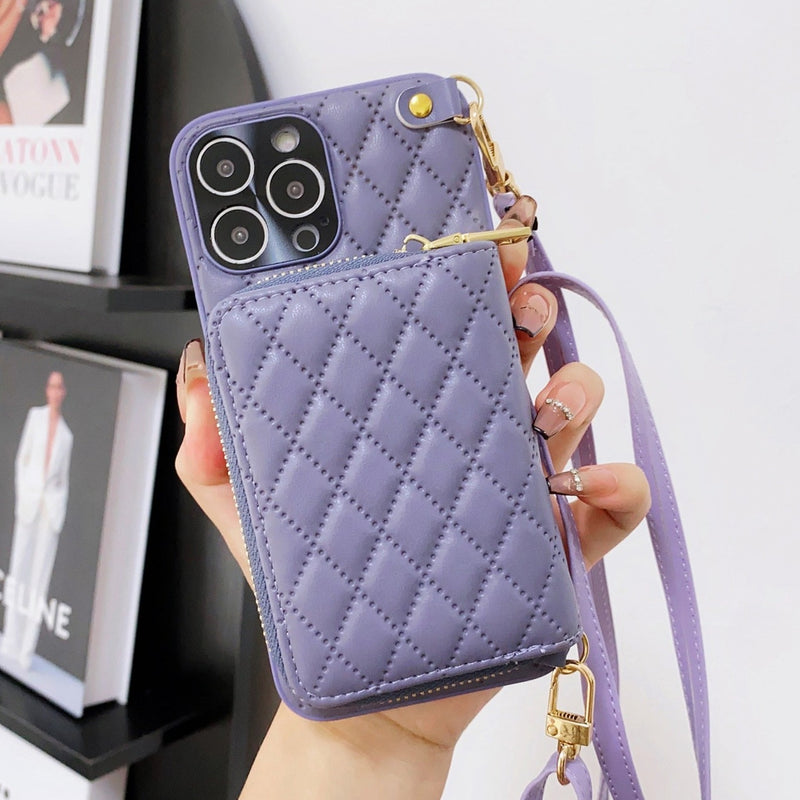Zipper Wallet Leather iPhone Case - HoHo Cases