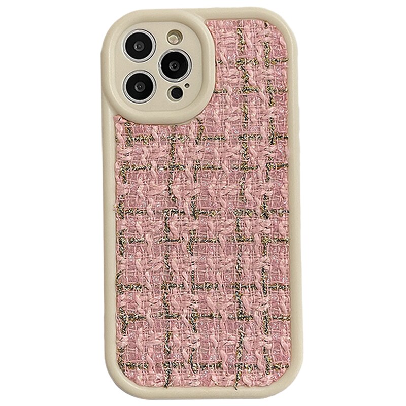 Fashionable Embroidery Plush iPhone Case - HoHo Cases For iPhone 11 / Pink