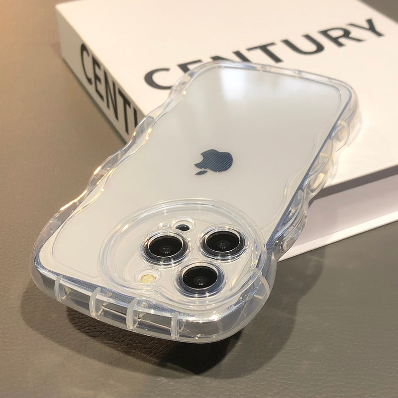 Cute Transparent Silicone Bumper iPhone Case - HoHo Cases For iPhone 14 / Transparent