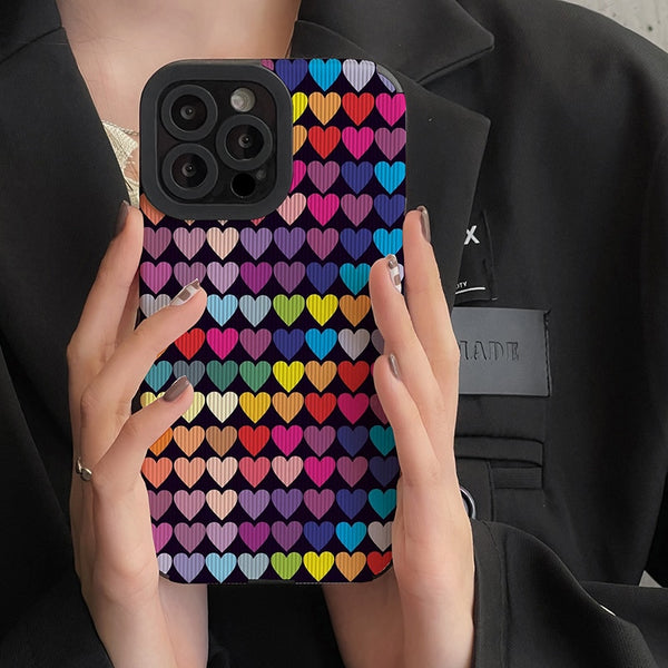 Fashion Tiny Rainbow Heart iPhone Case - HoHo Cases