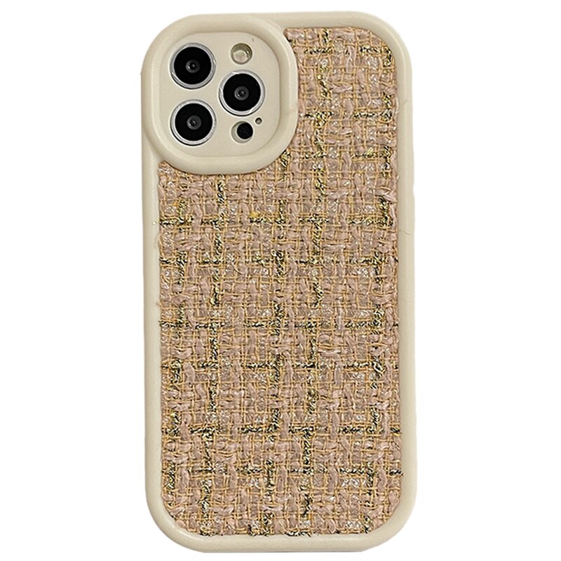 Fashionable Embroidery Plush iPhone Case - HoHo Cases For iPhone 11 / Gold