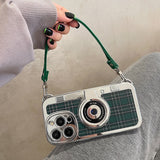 Vintage Plaid Camera Handbag iPhone Case - HoHo Cases