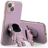 3D Astronaut iPhone Case with Holder - HoHo Cases For iPhone 13 / Purple