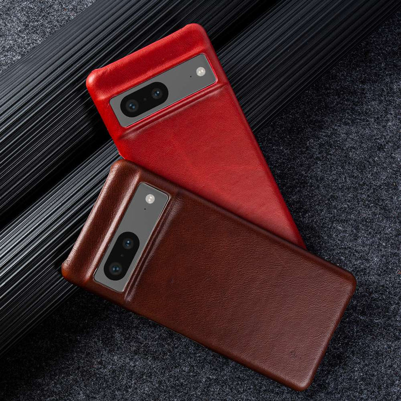 Luxury Oil Wax Genuine Leather Google Pixel Case - HoHo Cases